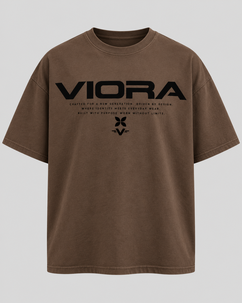 VIORA ARCHIVE ID TEE – Brown – front
