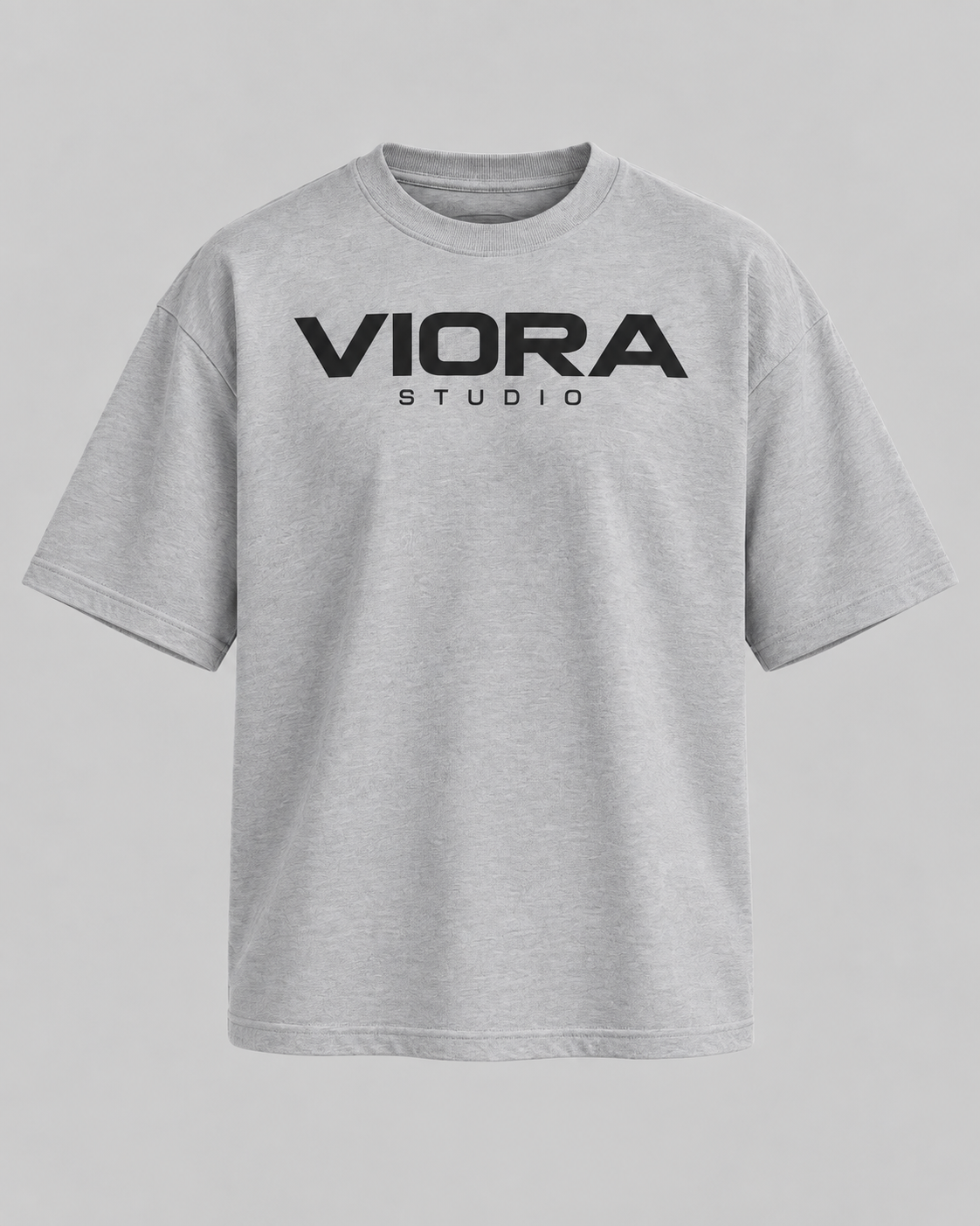 VIORA DISTRICT 26 SYSTEM TEE – Oxford Grey – front med VIORA STUDIO