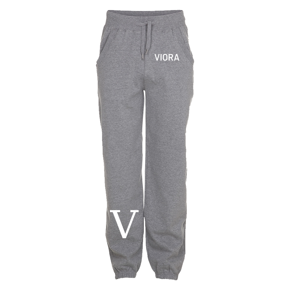 VIORA Essential Sweatpants i Oxford Grey – front