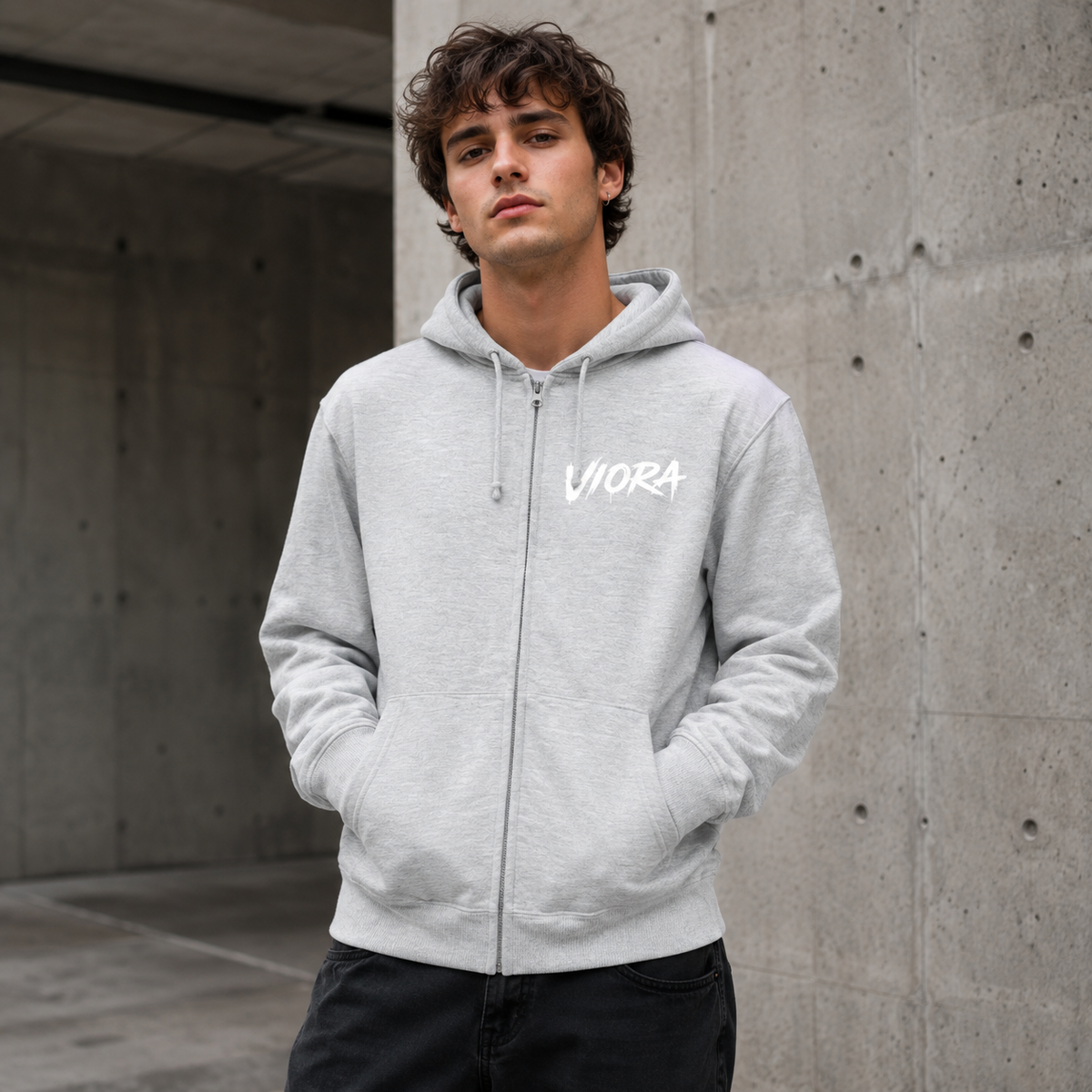 VIORA Essential Urban Zip Hoodie – produktbillede 7